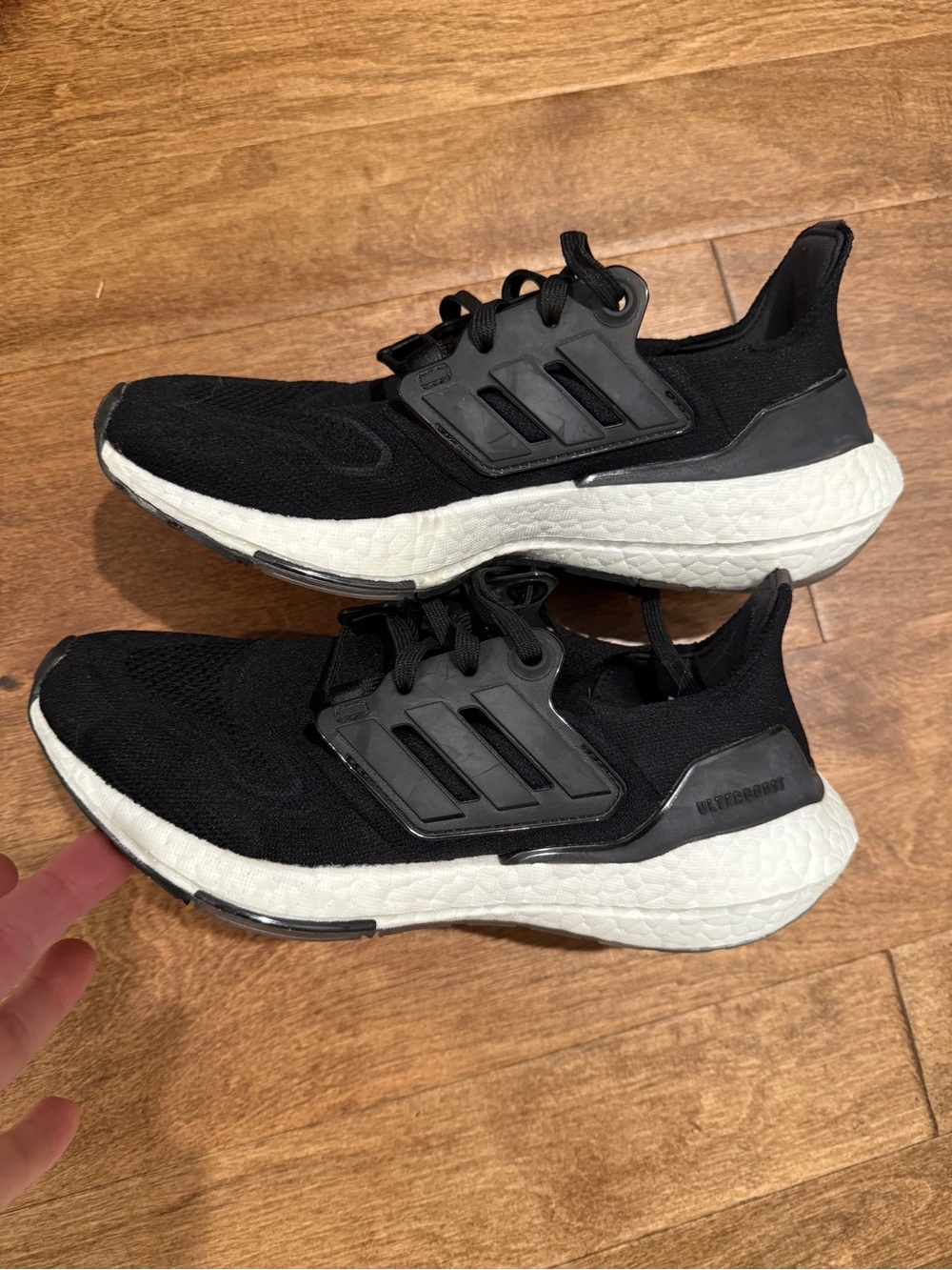 adidas Black and White Ultraboost Performance Sneakers